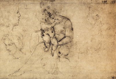 Study of Madonna and Child by Raffaello Sanzio Raphael